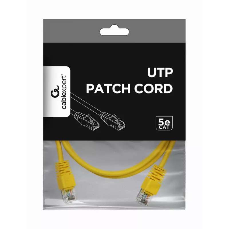 Cabo de rede GEMBIRD - Cat 5e - UTP - 1 m - amarelo