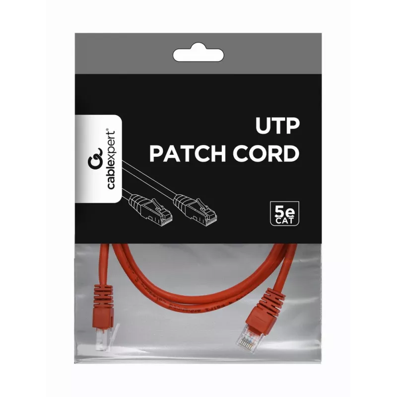 Cabo de rede GEMBIRD - Cat 5e - UTP - 2 m - vermelho
