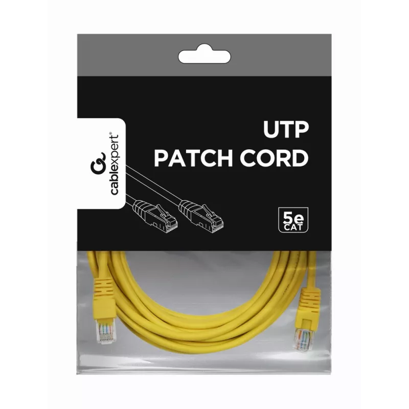 Cabo de rede GEMBIRD - Cat 5e - UTP - 5 m - amarelo