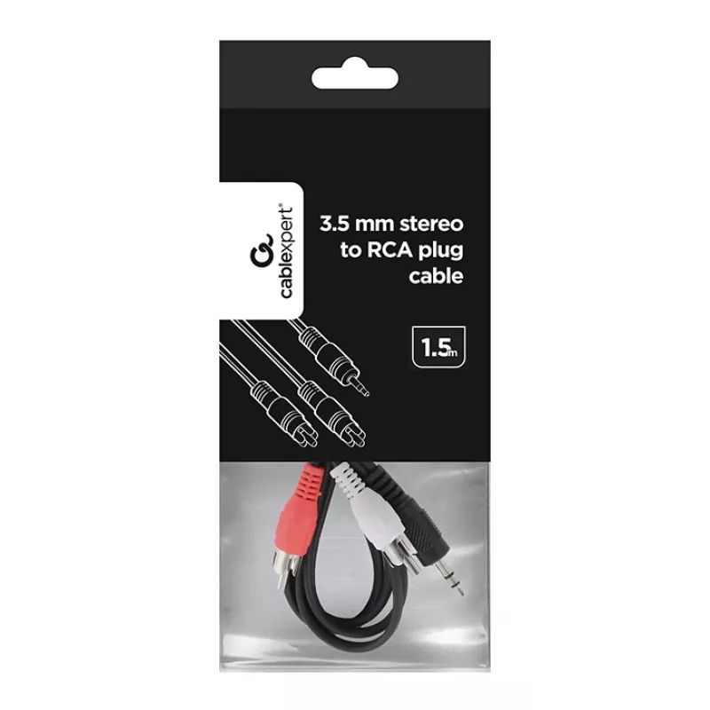 Cabo GEMBIRD de 3,5 mm jack para RCA 1,5 m