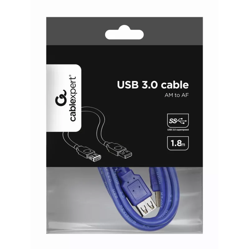 Cabo de extensão GEMBIRD USB 3.0 2,0 m