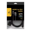 Cabo HDMI para DVI macho-macho GEMBIRD com fichas banhadas a ouro 2,0 m embalagem bulk