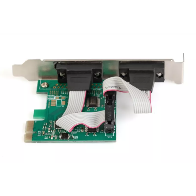 Placa de expansão PCIe DIGITUS Serial I/O, 2 portas, 2 x DB9 M chapa de slot + chapas LP chipset MCS9901