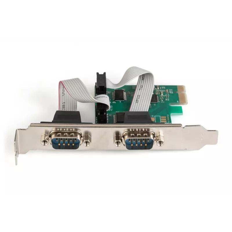 Placa de expansão PCIe DIGITUS Serial I/O, 2 portas, 2 x DB9 M chapa de slot + chapas LP chipset MCS9901