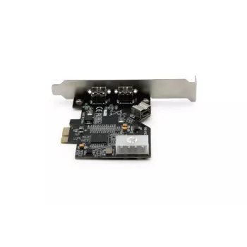 Placa de interface DIGITUS IEEE 1394b, PCIe 3 portas, 2x9 pinos externo + 1x9 pinos interno