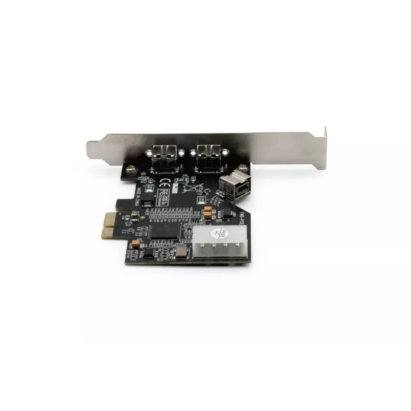 Placa de interface DIGITUS IEEE 1394b, PCIe 3 portas, 2x9 pinos externo + 1x9 pinos interno