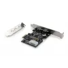 Placa de interface DIGITUS IEEE 1394b, PCIe 3 portas, 2x9 pinos externo + 1x9 pinos interno
