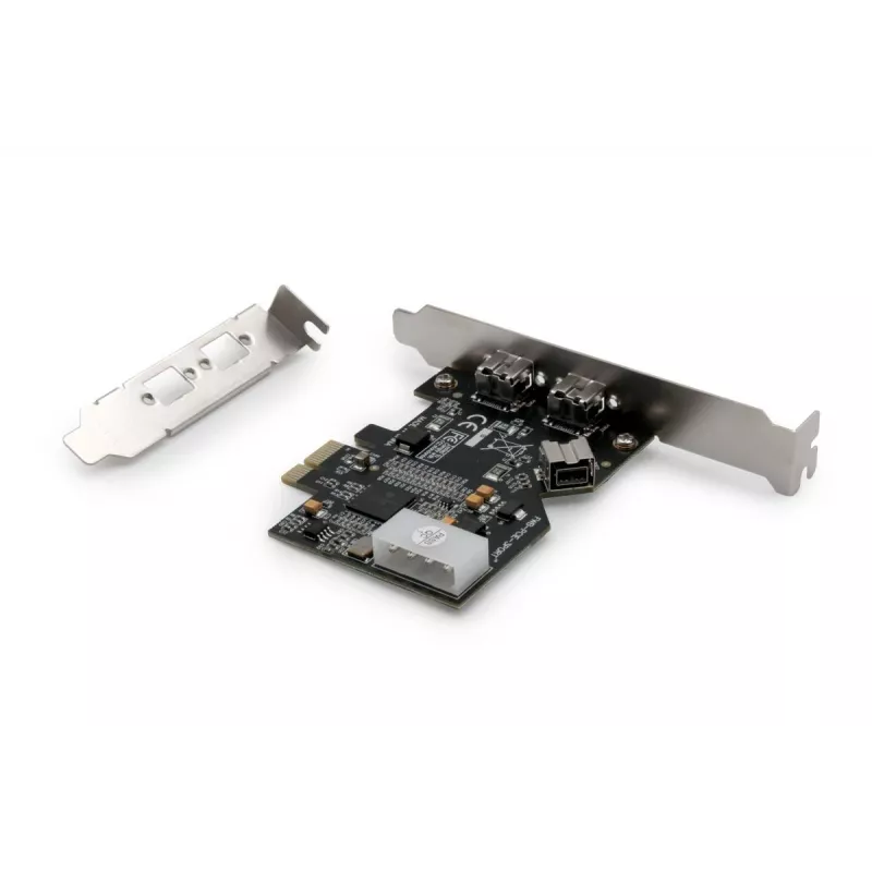 Placa de interface DIGITUS IEEE 1394b, PCIe 3 portas, 2x9 pinos externo + 1x9 pinos interno