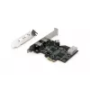 Placa de interface DIGITUS IEEE 1394b, PCIe 3 portas, 2x9 pinos externo + 1x9 pinos interno