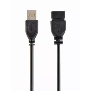 Cabo de extensão USB 2.0 Type-A para USB Type-A GEMBIRD (AM/AF), 1m - preto