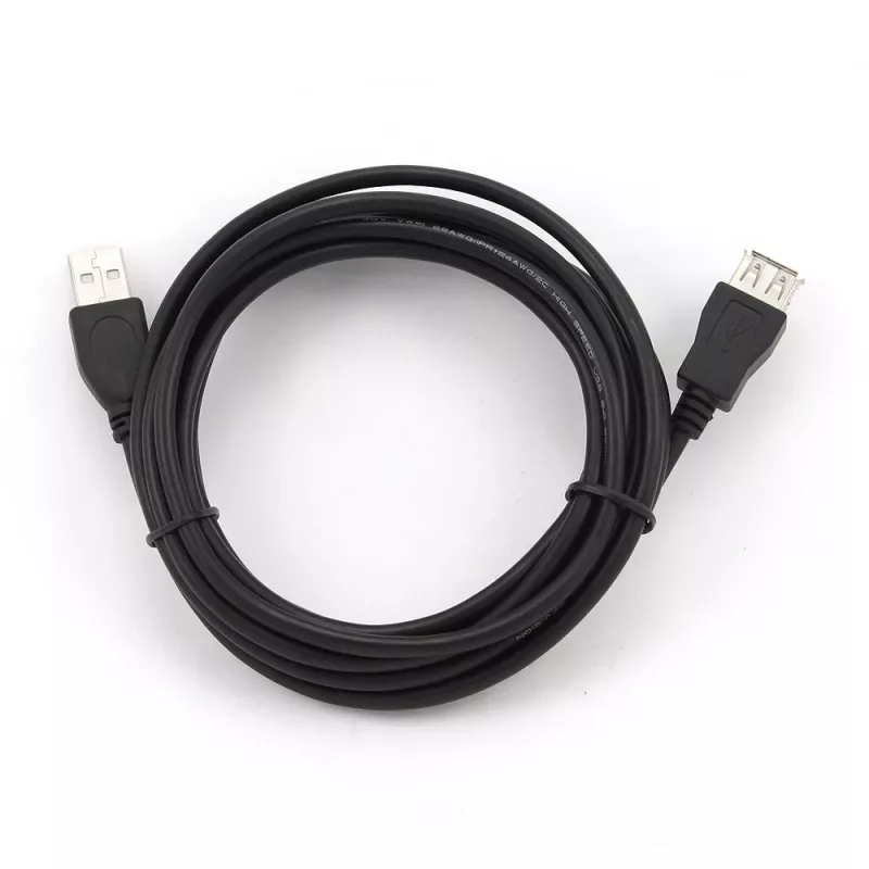 Gembird CCP-USB2-AMAF-10 cabo de extensão USB 2.0 tipo A (AM/AF), 3 m, preto