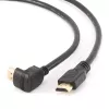 Cabo HDMI de alta velocidade com Ethernet GEMBIRD, ficha de 90 graus para cima, 3 m