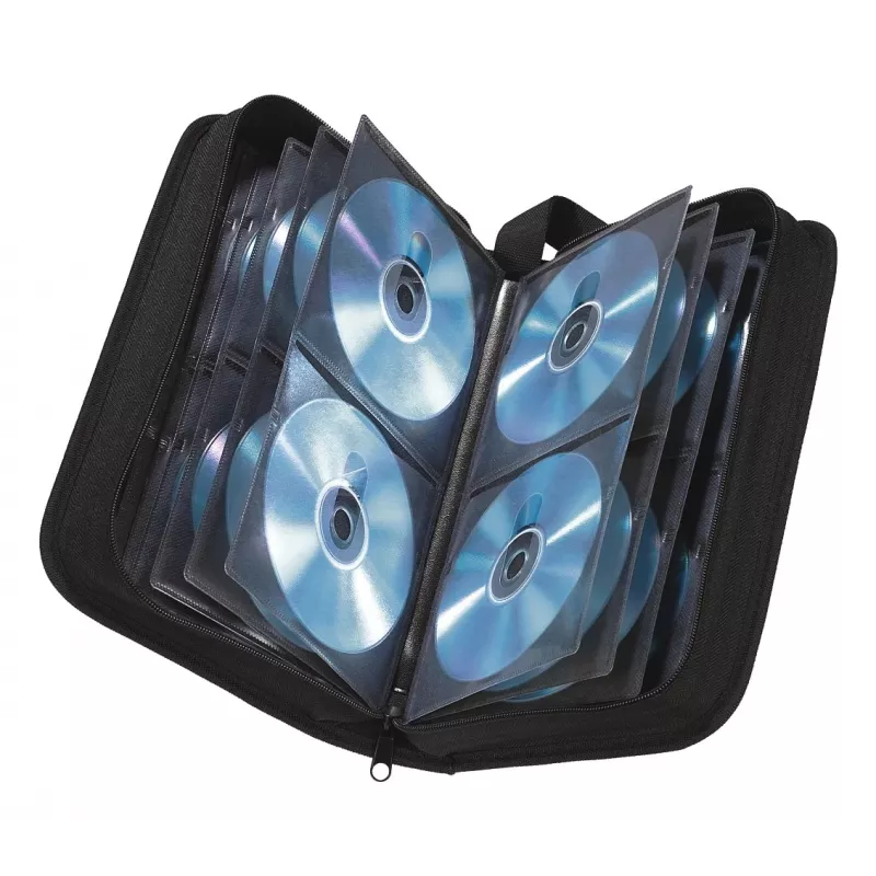 Estojo de nylon Hama para 64 CD, 64 discos, preto, nylon