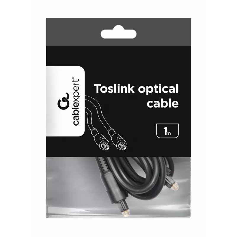 Cabo de áudio Toslink Gembird CC-OPT-1M preto 1 m