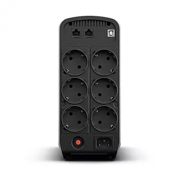 Fonte de alimentação ininterrupta CYBERPOWER CP900EPFCLCD — 0,9 kVA (540 W), 6 tomadas AC, LCD, onda sinusoidal pura, torre
