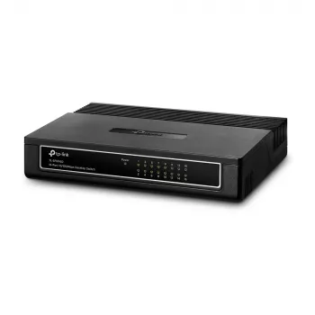 TP-Link Switch de secretária 16 portas 10/100Mbps, Não gerido, Fast Ethernet (10/100), Full Duplex, Montagem em rack, Montagem na parede