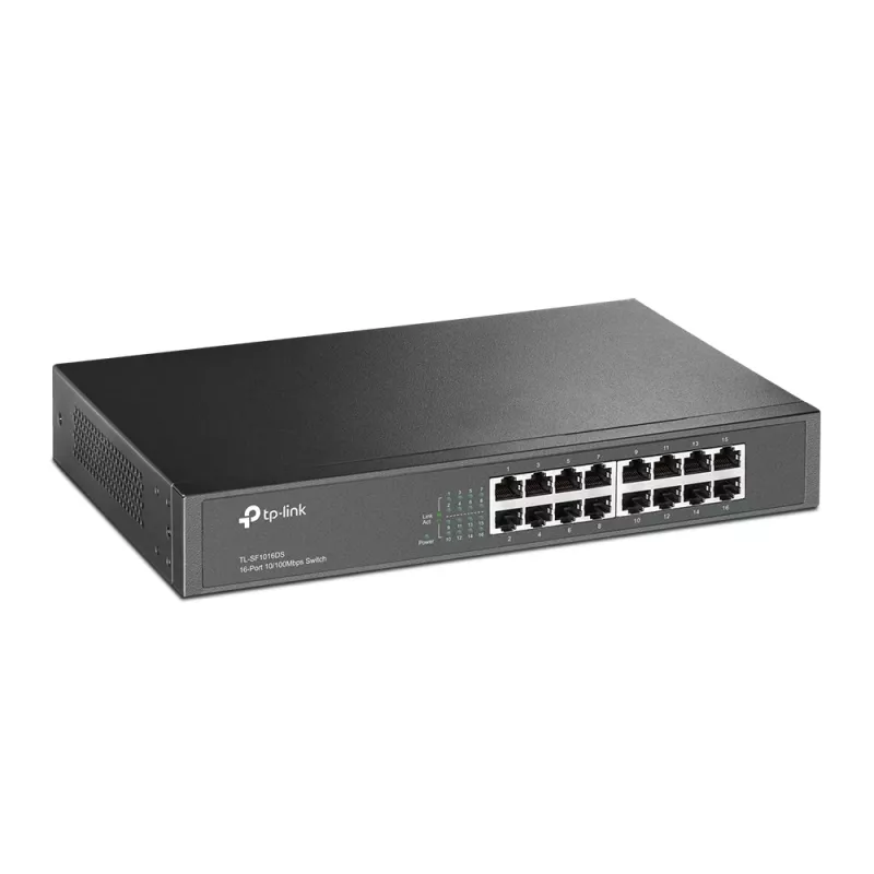 TP-Link TL-SF1016DS Switch de rede Não gerido Fast Ethernet (10/100) 1U Preto