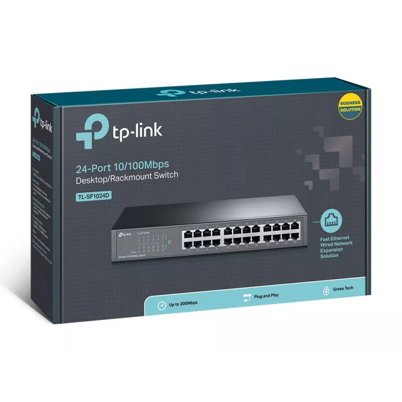 TP-Link TL-SF1024D Switch de rede Não gerido Fast Ethernet (10/100) Cinzento