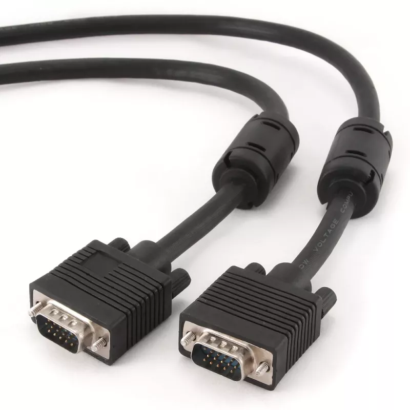Cabo GEMBIRD Premium VGA HD15M/HD15M Duplo Blindado com 2*Núcleo de ferrite 2,0 m / Preto