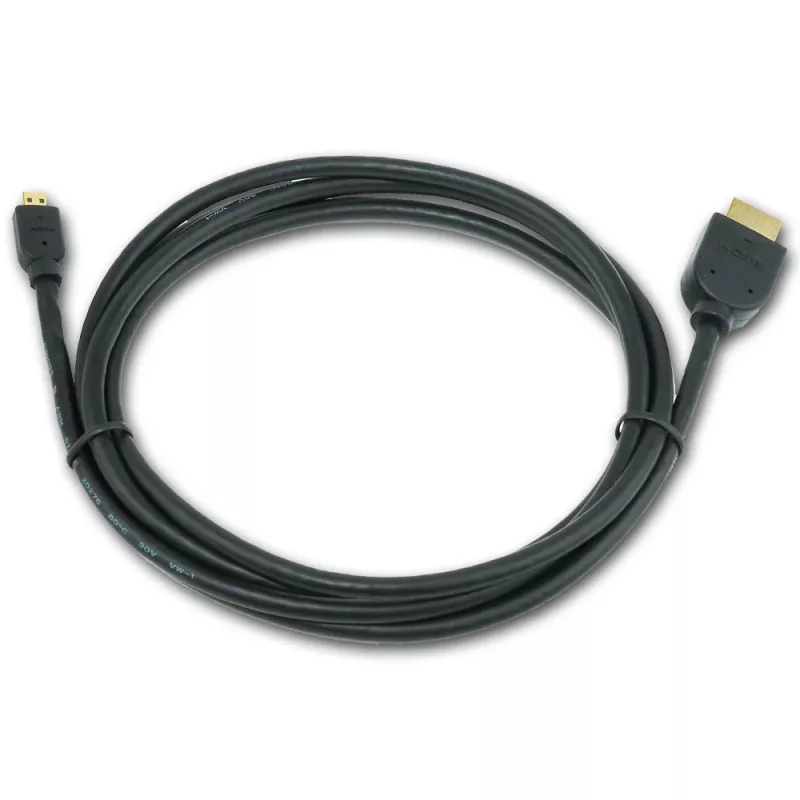 Gembird CC-HDMID-6 Cabo HDMI para Micro HDMI (Tipo D), banhado a ouro, 1,8 m, preto