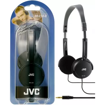 Auscultadores/headset JVC HA-L50-B com fios de arco musical preto