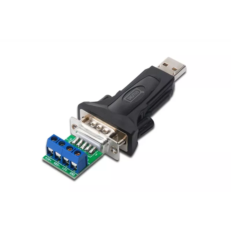 Conversor DIGITUS USB 2.0 para série RS485 incl. cabo USB-A 80 cm USB-A M / USB-A F
