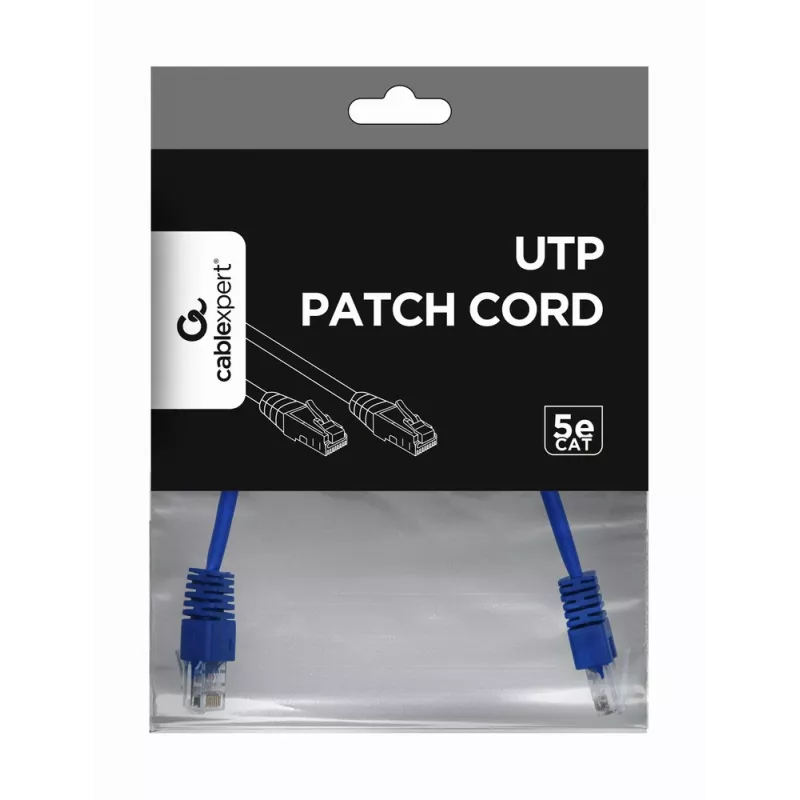 Cabo de rede GEMBIRD - Cat 5e - UTP - 25 cm - Azul