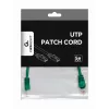 Cabo de rede GEMBIRD - Cat 5e - UTP - 25 cm - Verde