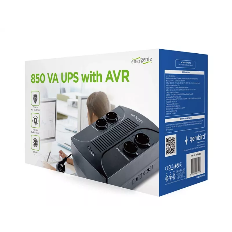 UPS GEMBIRD 850VA com AVR