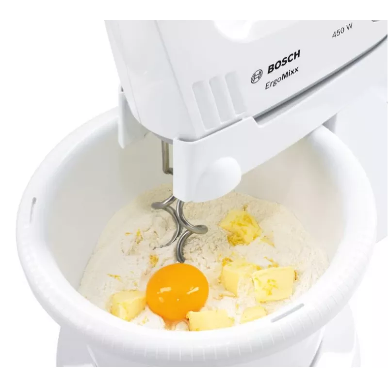 Batedeira manual Bosch MFQ36460 ErgoMixx com tigela de suporte 450 W Branco