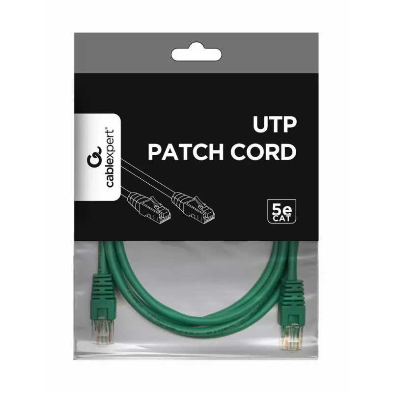 Cabo de rede GEMBIRD - Cat 5e - UTP - 1,5 m - verde