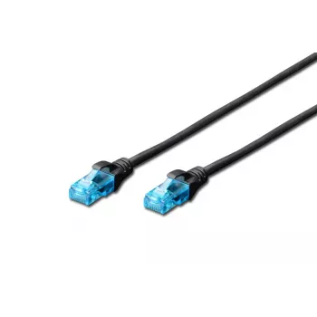 Cabo patch DIGITUS - Cat 5e - U-UTP - Snagless - 1m - preto