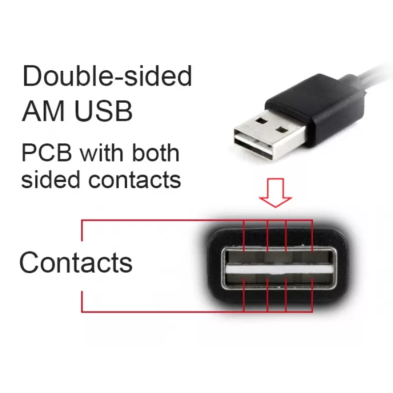 Cabo GEMBIRD USB 2.0 AM para Micro-USB bilateral, 1m - preto