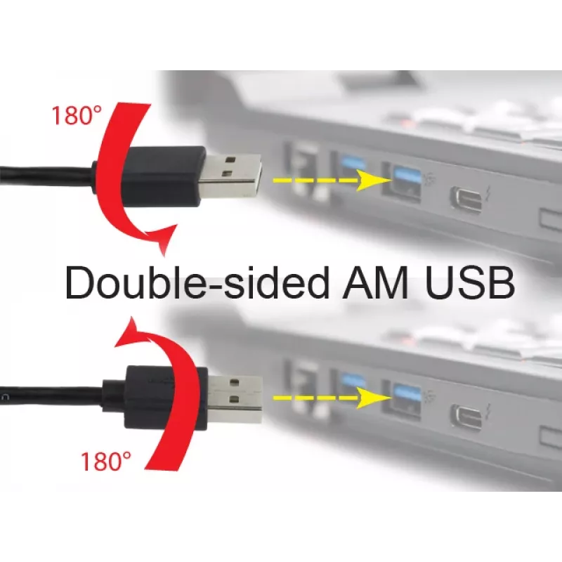 Cabo GEMBIRD USB 2.0 AM para Micro-USB bilateral, 1m - preto