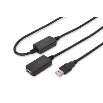 Cabo repetidor USB 2.0 DIGITUS USB A macho / A fêmea 20 m (DA-73102)