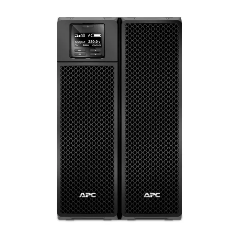 APC Smart-UPS On-Line, 8kVA/8kW, Torre, 230V 3:1 e 1:1, 6x C13+4x C19 Saídas IEC, Placa de Rede+SmartSlot, Autonomia Estendida, sem Kit de Calhas