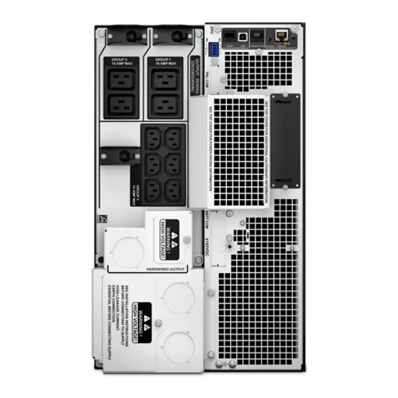 APC Smart-UPS On-Line, 8kVA/8kW, Torre, 230V 3:1 e 1:1, 6x C13+4x C19 Saídas IEC, Placa de Rede+SmartSlot, Autonomia Estendida, sem Kit de Calhas