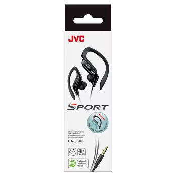 JVC HA-EB75 Sports Com Fios Preto, Com Fios, 16 - 20000 Hz, Música, 21.1 g, Auscultadores, Preto