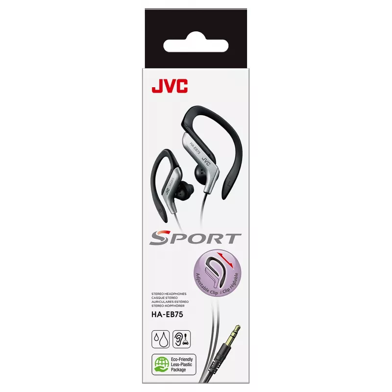 Auscultadores JVC HA-EB75 Sports Cabo Prateado