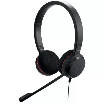 Jabra Evolve 20 MS estéreo, com fios, escritório/call center, 150 - 7000 Hz, 171 g, headset, preto