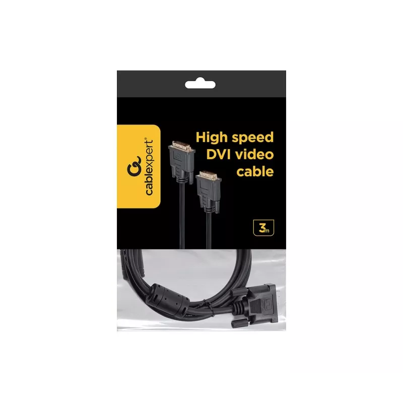 GEMBIRD cabo de vídeo DVI Dual-Link 3 m – preto