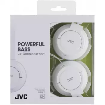 JVC HA-S180-W-E Auscultadores/Headset com fios de arco de cabeça para música brancos