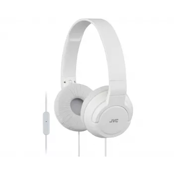 JVC HA-SR185-W-E Auscultadores leves, com fios, 10 - 22000 Hz, chamadas/música, 108 g, headset, brancos