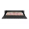 DIGITUS DN-91612S patch panel de 10 polegadas, 12 portas, Cat6 Classe E blindado, 1U, preto RAL 9005