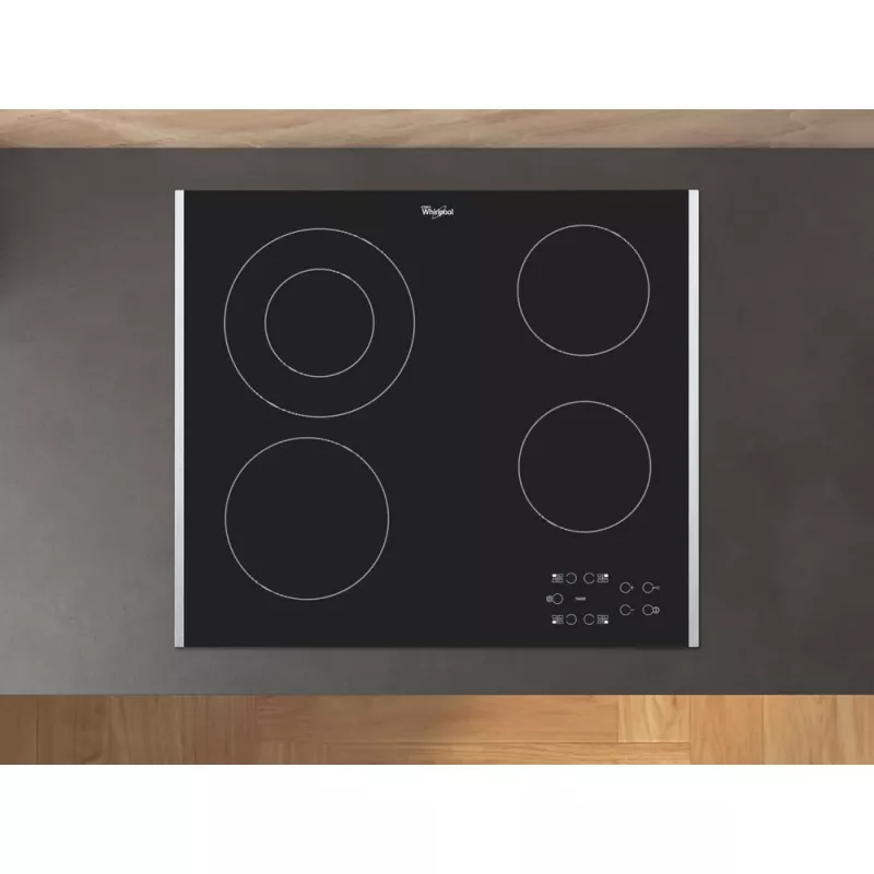 Placa vitrocerâmica de encastrar Whirlpool AKT 8130 BA preta 4 zonas