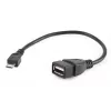 Cabo GEMBIRD USB OTG AF para Micro BM 15 cm - preto