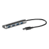 Hub USB i-tec Metal Superspeed USB 3.0 4 portas 5000 Mbit/s cinzento