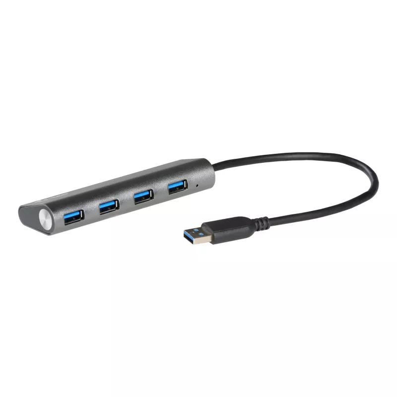 Hub USB i-tec Metal Superspeed USB 3.0 4 portas 5000 Mbit/s cinzento
