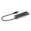 Hub USB i-tec Metal Superspeed USB 3.0 4 portas 5000 Mbit/s cinzento
