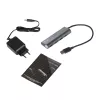 Hub USB i-tec Metal Superspeed USB 3.0 4 portas 5000 Mbit/s cinzento
